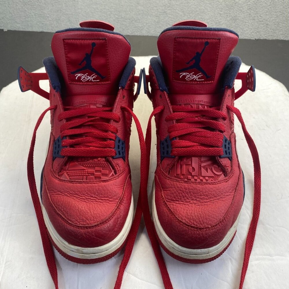 Size 10 Men’s Nike Air Jordan 4 Retro FIBA Red White CI1184-617  RARE clean